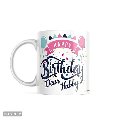 purezento Happy Birthday Dear Hubby Best gfit for Husband's Birthday Ceramic Coffee Mug-thumb0