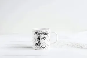 PUREZENTO Alphabet F Ceramic Mug (Pack of 1)| C Handle |-thumb3