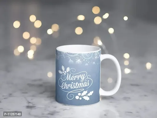 PUREZENTO Merry Christmas Printed Ceramic Coffee Tea / Milk Mug (330 ML)-Xmas Decorations, Christmas Gifts, Xmas Mugs, Christmas Presents(Pack of 1)