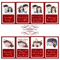 PUREZENTO Love You Forever: Love Story Romantic Cards: Cute Messages Cards Gift For Couples on Anniversaries, Valentines Set of 9 cards-thumb1