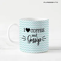 PUREZENTO I Love Coffee and Gossip Coffee Tea /Milk Cup(Pack OF1)-thumb1