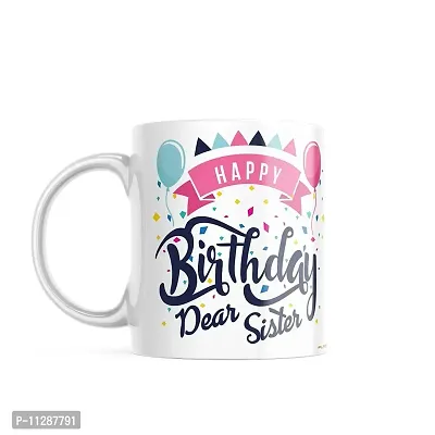 purezento Happy Birthday Dear Sis Best Gift for Sister's Birthday. Ceramic Coffee Mug-thumb0