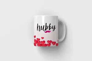 PUREZENTO Hubby Wifey Couple Ceramic Tea/Coffee Mug for Valentine Day Gift for Girlfriend, Boyfriend,Husband and Wife,Friends,Anniversary,Hubby Wifey,Birthday ,Set of 2-thumb3