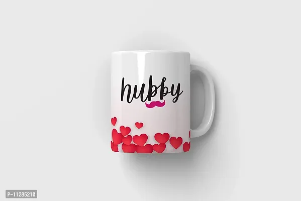 PUREZENTO Hubby Wifey Couple Ceramic Tea/Coffee Mug for Valentine Day Gift for Girlfriend, Boyfriend,Husband and Wife,Friends,Anniversary,Hubby Wifey,Birthday ,Set of 2-thumb4