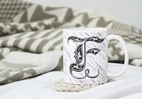 PUREZENTO Alphabet F Ceramic Mug (Pack of 1)| C Handle |-thumb4