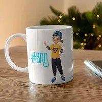 PUREZENTO?#BRO Gift for Brother on Raksha Bandhan / Birhtday Ceramic Coffee Mug-thumb1