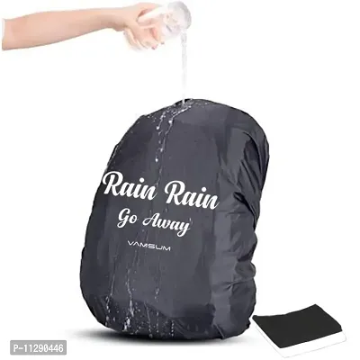 Vamsum Waterproof Backpack Rain/Dust Cover, Black Color Free Size (Rain Rain Go Away Quote)_Pack Of 2-thumb4