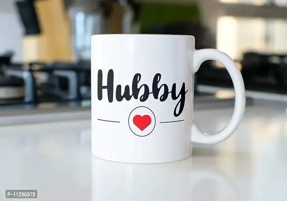 PUREZENTO ""Hubby Wifey Couple Ceramic Tea/Coffee Mug for Valentine Day Gift for Girlfriend, Boyfriend,Husband and Wife,Friends,Anniversary,Hubby Wifey,Birthday ,Set of 2-thumb2