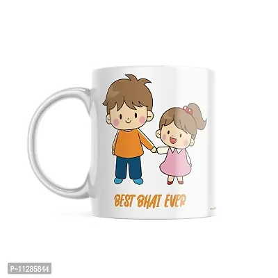 PUREZENTO?Best Bhai Ever Raksha Bandhan Special Design Mug Ceramic Coffee Mug-thumb0