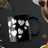 Purezento Be Mine Valentine Gift for Couple/Bf/Gf/Husband/Wife Ceramic Coffee Full Black Mug (350 ml)(Pack of 1)-thumb1