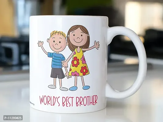 PUREZENTOWorld Best Brother Raksha Bandhan Speacial Ceramic Coffee Mug-thumb5