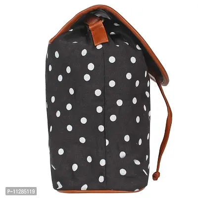 Vamsum Women's  Girls' Backpack Hangabag Sling Bag (Black Polka)-thumb4