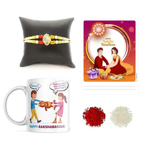 PUREZENTO Rakhi Mug Set Combo(2)