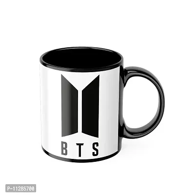 PUREZENTO BTS Logo Bangtan Music Brand PRINTES Coffee Tea / Milk Mug(Pack of 1)
