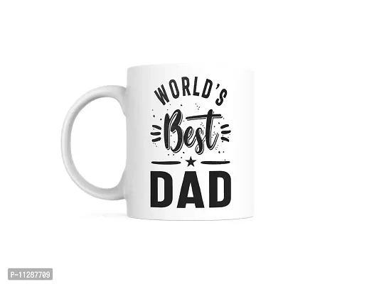 PUREZENTO World Best DAD Ceramic Coffee Tea / Milk Mug(Pack of 1)