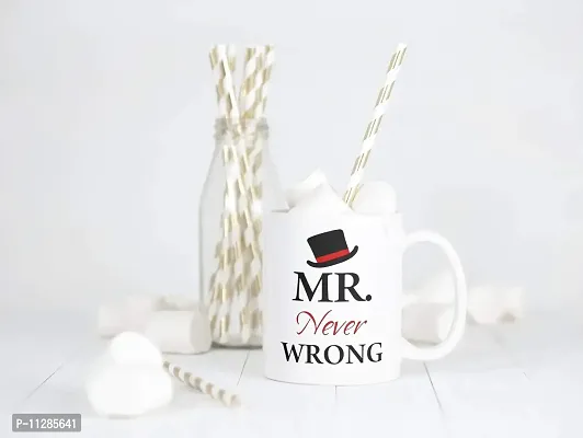 PUREZENTO ""MR Never Wrong MRS Always Right Couple Ceramic Tea/Coffee Mug for Valentine Day Gift for Girlfriend, Boyfriend,Husband and Wife,Friends,Anniversary,Hubby Wifey,Birthday ,Set of 2-thumb4