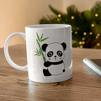 PUREZENTO Mr. Panda for Brother on Raksha bandhan / Birthday Ceramic Coffee Mug-thumb1