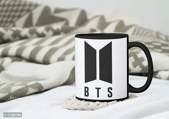 PUREZENTO BTS Logo Bangtan Music Brand PRINTES Coffee Tea / Milk Mug(Pack of 1)-thumb4