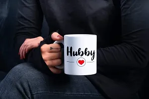 PUREZENTO ""Hubby Wifey Couple Ceramic Tea/Coffee Mug for Valentine Day Gift for Girlfriend, Boyfriend,Husband and Wife,Friends,Anniversary,Hubby Wifey,Birthday ,Set of 2-thumb3