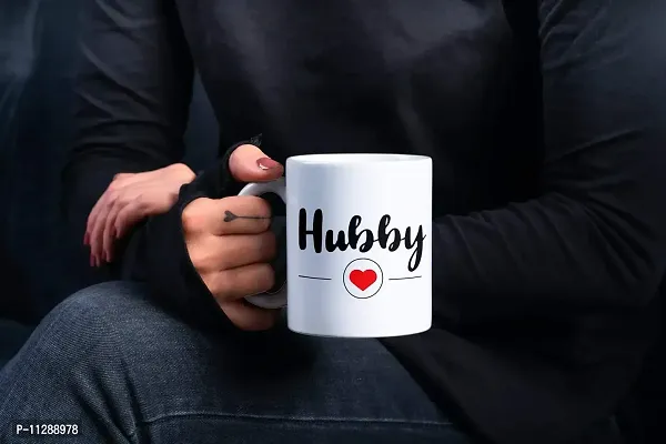 PUREZENTO ""Hubby Wifey Couple Ceramic Tea/Coffee Mug for Valentine Day Gift for Girlfriend, Boyfriend,Husband and Wife,Friends,Anniversary,Hubby Wifey,Birthday ,Set of 2-thumb4