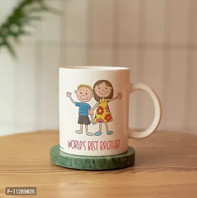 PUREZENTOWorld Best Brother Raksha Bandhan Speacial Ceramic Coffee Mug-thumb4