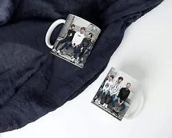 PUREZENTO Ceramic BTS Boys Bangtan Music Brand Kpop Printed Coffee Tea/Milk Mug (White, 350ml)-thumb1