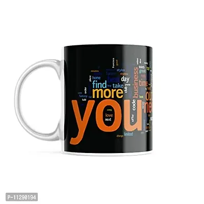 PUREZENTO Motivational Words 350 ml Coffee Mug|Coffee Mugs with Large Handles for Men,Women,Ceramic Mug for Coffee Tea Cocoa,Easy to Clean & Hold,for Morning Coffee,Birthday,Party