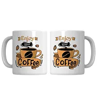 PUREZENTO Enjoy Your Coffee Coffee Tea / Milk Cup (Pack of 1)-thumb3