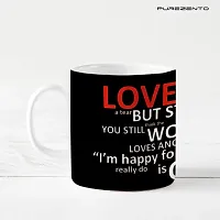 PUREZENTO Love Words Hearts Coffee Tea /Milk Cup(Pack OF1)-thumb3