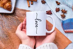 PUREZENTO Love for Someone Special Ceramic Coffee Tea / Milk Mug with Handle for Couple/Husband/ Wife/ GF BF / Father/ Mother/ Sister/ Brother( Pack of 1, 350ML)-thumb1