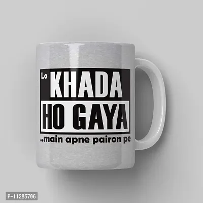 PUREZENTO Lo Khada Ho Gaya Main Apne Pairon me Coffee Tea / Milk Cup(Pack of 1)-thumb4