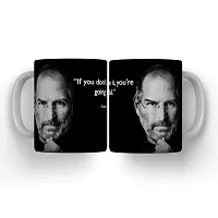 PUREZENTO Ceramic Steve Jobs Coffee Tea / Milk Cup ( Multicolour)-thumb1