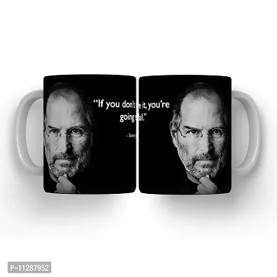 PUREZENTO Ceramic Steve Jobs Coffee Tea / Milk Cup ( Multicolour)-thumb2