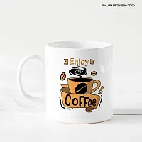 PUREZENTO Enjoy Your Coffee Coffee Tea / Milk Cup (Pack of 1)-thumb1