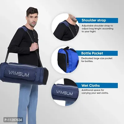 Vamsum Men's and Women's Rio Fit Sports Light Weight Fabric Waterproof Duffle Bag-thumb5