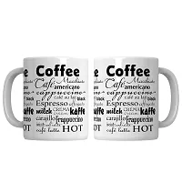 PUREZENTO Coffee Word Clouds Coffee Tea/Milk Cup (Pack of 1)-thumb3