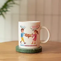 PUREZENTO?Happy Raksha Bandhan Special Design for Brother Sister Ceramic Coffee Mug-thumb2