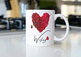 PUREZENTO Hubby Wifey Couple Ceramic Tea/Coffee Mug for Valentine Day Gift for Girlfriend, Boyfriend,Husband and Wife,Friends,Anniversary,Hubby Wifey,Birthday ,Set of 2-thumb2