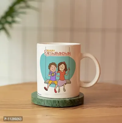 PUREZENTO?Happy Raksha Bandhan Gift for Every Brother Sister Love Ceramic Coffee Mug-thumb3