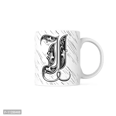 PUREZENTO Alphabet I Ceramic Mug (Pack of 1)| C Handle |