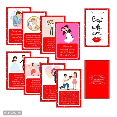 PUREZENTO Best Wife Ever Greeting Cards for Your Wife Husband Set of 10 Cards That Expresses Your Love in A Unique Way.-thumb0