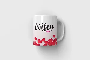 PUREZENTO Hubby Wifey Couple Ceramic Tea/Coffee Mug for Valentine Day Gift for Girlfriend, Boyfriend,Husband and Wife,Friends,Anniversary,Hubby Wifey,Birthday ,Set of 2-thumb4