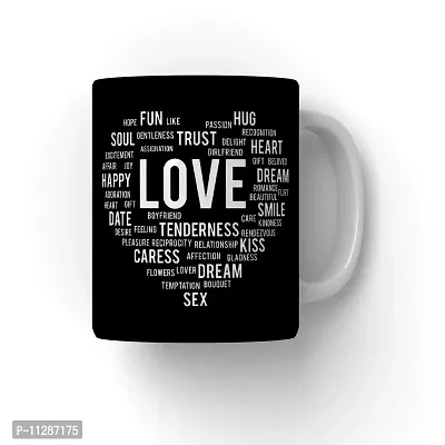 PUREZENTO Love Words Ceramic Coffee Cup