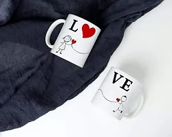 PUREZENTO ""Love Couple Ceramic Tea/Coffee Mug for Valentine Day Gift for Girlfriend, Boyfriend,Husband and Wife,Friends,Anniversary,Hubby Wifey,Birthday ,Set of 2-thumb4