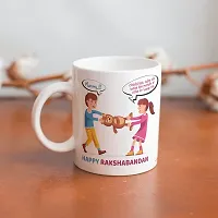 PUREZENTO?Happy Raksha Bandhan Special Design for Brother Sister Ceramic Coffee Mug-thumb3