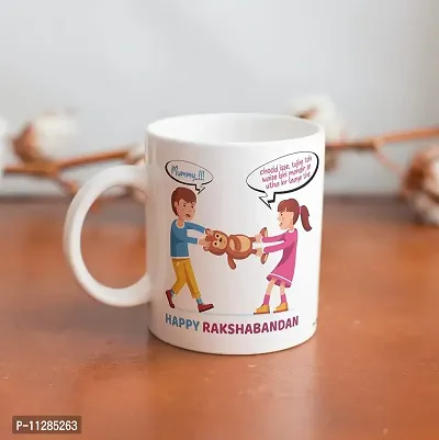 PUREZENTO?Happy Raksha Bandhan Special Design for Brother Sister Ceramic Coffee Mug-thumb4