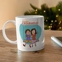 PUREZENTO?Happy Raksha Bandhan Gift for Every Brother Sister Love Ceramic Coffee Mug-thumb1