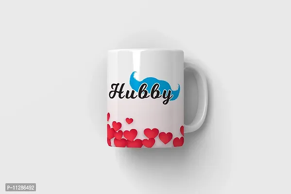 PUREZENTO ""Hubby Wifey Heart Couple Ceramic Tea/Coffee Mug for Valentine Day Gift for Girlfriend, Boyfriend,Husband and Wife,Friends,Anniversary,Hubby Wifey,Birthday ,Set of 2-thumb4