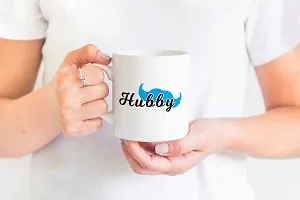 PUREZENTO Hubby Wifey Couple Ceramic Tea/Coffee Mug for Valentine Day Gift for Girlfriend, Boyfriend,Husband and Wife,Friends,Anniversary,Hubby Wifey,Birthday ,Set of 2-thumb1