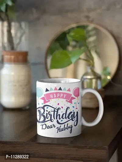 purezento Happy Birthday Dear Hubby Best gfit for Husband's Birthday Ceramic Coffee Mug-thumb2